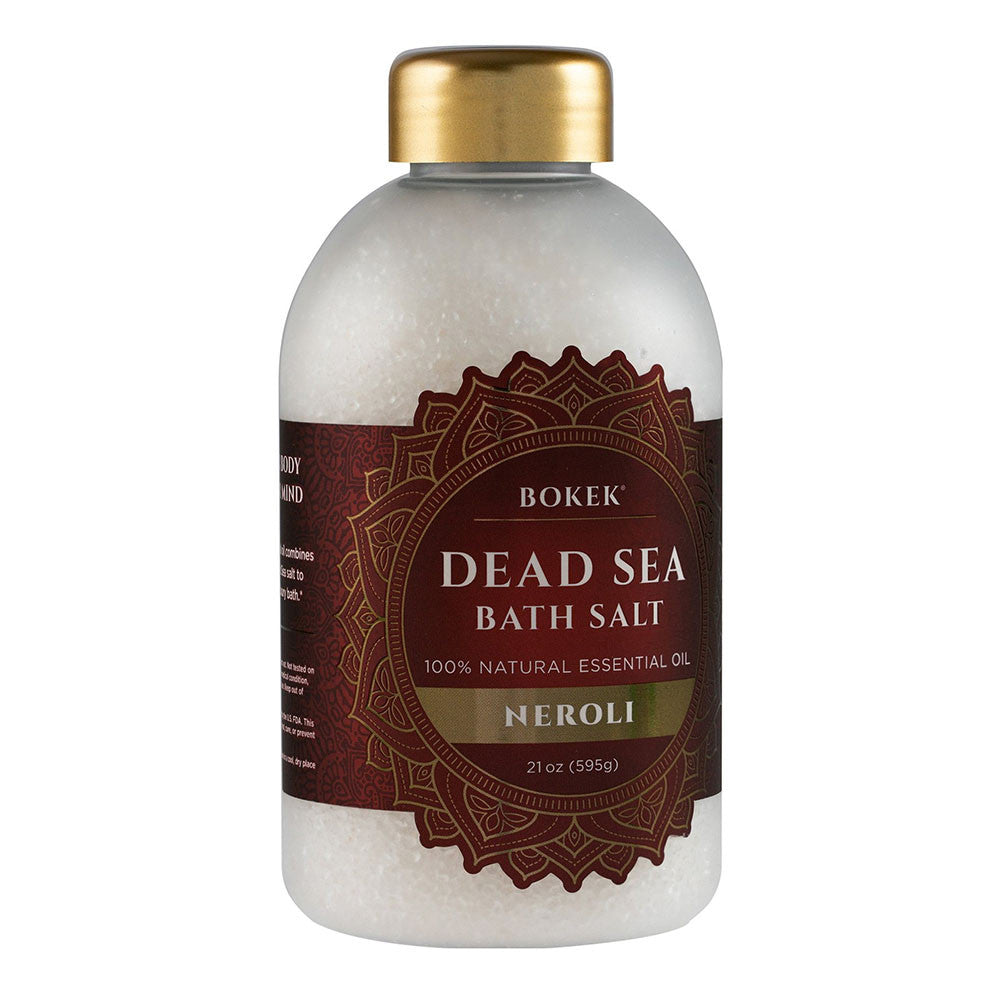 Bokek Natural Dead Sea Bath Salt with Neroli Essential Oil, 21 Oz